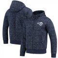 Wholesale Cheap Men's Los Angeles Rams G-III Sports by Carl Banks Heathered Navy Discovery Sherpa Full-Zip Jacket