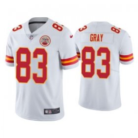 Wholesale Cheap Men\'s Kansas City Chiefs #83 Noah Gray White Limited Stitched NFL Jersey