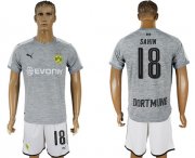 Wholesale Cheap Dortmund #18 Sahin Grey Soccer Club Jersey
