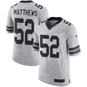 Wholesale Cheap Nike Packers #52 Clay Matthews Gray Men\'s Stitched NFL Limited Gridiron Gray II Jersey