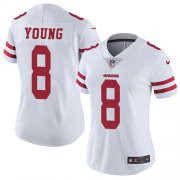 Wholesale Cheap Nike 49ers #8 Steve Young White Women's Stitched NFL Vapor Untouchable Limited Jersey