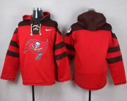 Wholesale Cheap Nike Buccaneers Blank Red Player Pullover NFL Hoodie