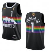 Wholesale Cheap Men's Denver Nuggets #1 Michael Porter Jr. Black 2023 Finals Champions City Edition Stitched Basketball Jersey