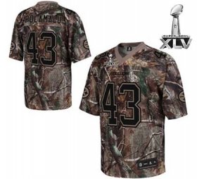 Wholesale Cheap Steelers #43 Troy Polamalu Camouflage Realtree Super Bowl XLV Stitched NFL Jersey