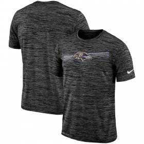 Wholesale Cheap Baltimore Ravens Nike Sideline Velocity Performance T-Shirt Heathered Black