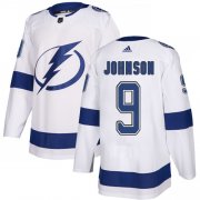 Wholesale Cheap Adidas Lightning #9 Tyler Johnson White Road Authentic Stitched NHL Jersey
