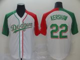 Wholesale Cheap Men's Los Angeles Dodgers #22 Clayton Kershaw Mexican Heritage Culture Night Jersey