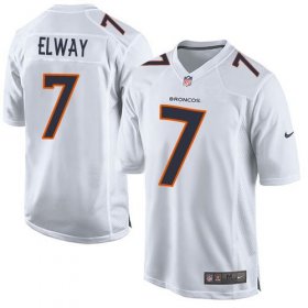 Wholesale Cheap Nike Broncos #7 John Elway White Men\'s Stitched NFL Game Event Jersey