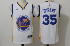 Wholesale Cheap Men\'s Golden State Warriors Kevin Durant White Revolution 30 Swingman #35 Player adidas Home Jersey