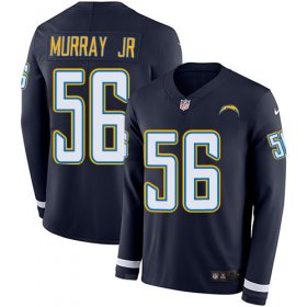 Wholesale Cheap Nike Chargers #56 Kenneth Murray Jr Navy Blue Team Color Youth Stitched NFL Limited Therma Long Sleeve Jersey