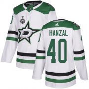 Wholesale Cheap Adidas Stars #40 Martin Hanzal White Road Authentic 2020 Stanley Cup Final Stitched NHL Jersey