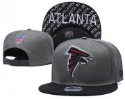 Wholesale Cheap Falcons Team Logo Gray Black Adjustable Hat TX