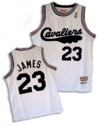 Wholesale Cheap Cleveland Cavaliers #23 LeBron James 2009 White Swingman Throwback Jersey