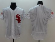 Wholesale Cheap White Sox Blank White(Black Strip) Fashion Stars & Stripes Flexbase Authentic Stitched MLB Jersey