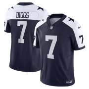 Wholesale Cheap Men's Dallas Cowboys #7 Trevon Diggs Navy Thanksgiving 2023 F.U.S.E. Limited Stitched Football Jersey