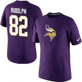 Wholesale Cheap Nike Minnesota Vikings #82 Kyle Rudolph Name & Number NFL T-Shirt Purple