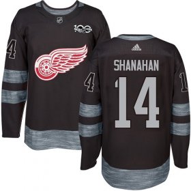 Wholesale Cheap Adidas Red Wings #14 Brendan Shanahan Black 1917-2017 100th Anniversary Stitched NHL Jersey