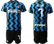 Wholesale Cheap Men 2020-2021 club Inter milan home 7 blue Soccer Jerseys