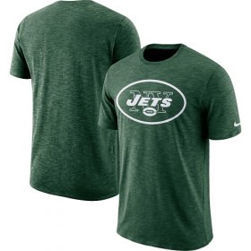 Wholesale Cheap Men\'s New York Jets Nike Green Sideline Cotton Slub Performance T-Shirt