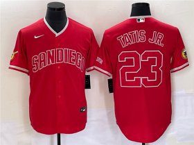 Wholesale Cheap Men\'s San Diego Padres #23 Fernando Tatis Jr. Red Cool Base Stitched Baseball Jersey