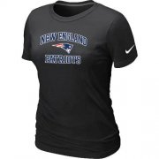 Wholesale Cheap Women's Nike New England Patriots Heart & Soul NFL T-Shirt Black