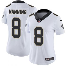 Wholesale Cheap Nike Saints #8 Archie Manning White Women\'s Stitched NFL Vapor Untouchable Limited Jersey