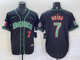 Wholesale Cheap Men's Mexico Baseball #7 Julio Urias Number 2023 Black World Classic Stitched Jersey5