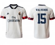 Wholesale Cheap Men 2020-2021 club Real Madrid home aaa version 15 white Soccer Jerseys2