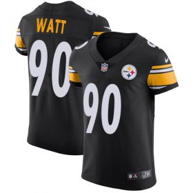 Wholesale Cheap Nike Steelers #90 T. J. Watt Black Team Color Men\'s Stitched NFL Vapor Untouchable Elite Jersey