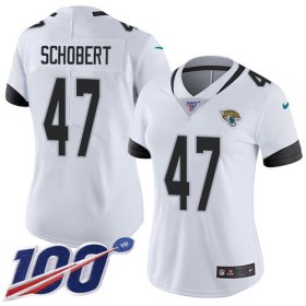 Wholesale Cheap Nike Jaguars #47 Joe Schobert White Women\'s Stitched NFL 100th Season Vapor Untouchable Limited Jersey