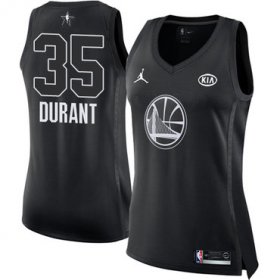 Wholesale Cheap Nike Golden State Warriors #35 Kevin Durant Black Women\'s NBA Jordan Swingman 2018 All-Star Game Jersey