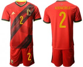 Wholesale Cheap Belgium 2 ALDERWEITELD Home UEFA Euro 2020 Soccer Jersey