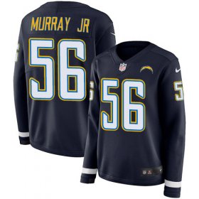 Wholesale Cheap Nike Chargers #56 Kenneth Murray Jr Navy Blue Team Color Women\'s Stitched NFL Limited Therma Long Sleeve Jersey