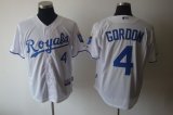 Wholesale Cheap Royals #4 Alex Gordon White Cool Base Stitched MLB Jersey