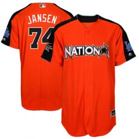 Wholesale Cheap Dodgers #74 Kenley Jansen Orange 2017 All-Star National League Stitched MLB Jersey