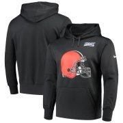 Wholesale Cheap Cleveland Browns Nike 100th Season Primary Logo Circuit Performance Pullover Hoodie Anthracite