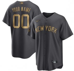 Wholesale Cheap Men\'s New York Yankees Active Player Custom Charcoal 2022 All-Star Cool Base Stitched Baseball Jersey