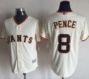Wholesale Cheap Giants #8 Hunter Pence Cream New Cool Base Stitched MLB Jersey