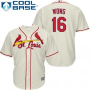 Wholesale Cheap Cardinals #16 Kolten Wong Cream Cool Base Stitched Youth MLB Jersey
