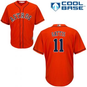 Wholesale Cheap Astros #11 Evan Gattis Orange Cool Base Stitched Youth MLB Jersey