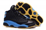 Wholesale Cheap Air Jordan 13 Retro Shoes Black/blue-yellow
