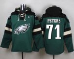 Wholesale Cheap Nike Eagles #71 Jason Peters Midnight Green Player Pullover NFL Hoodie