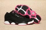 Wholesale Cheap Women's Air Jordan 13 Low Shoes Black/Pink-White
