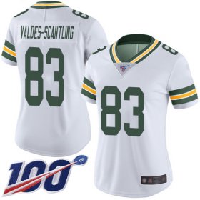 Wholesale Cheap Nike Packers #83 Marquez Valdes-Scantling White Women\'s Stitched NFL 100th Season Vapor Limited Jersey