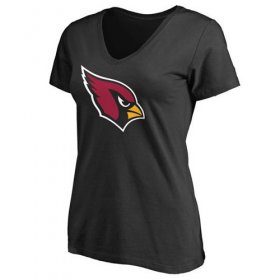 Wholesale Cheap Women\'s Arizona Cardinals Pro Line Primary Team Logo Slim Fit T-Shirt Black