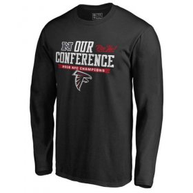 Wholesale Cheap Men\'s Atlanta Falcons Pro Line by Fanatics Branded Black 2016 NFC Conference Champions Our Conference Long Sleeve T-Shirt