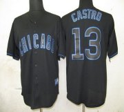 Wholesale Cheap Cubs #13 Starlin Castro Black Fashion Stitched MLB Jersey
