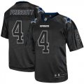 Wholesale Cheap Nike Cowboys #4 Dak Prescott Lights Out Black Men's Stitched NFL Elite Jersey