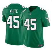 Cheap Men's Philadelphia Eagles #45 Devin White Green 2023 F.U.S.E Throwback Vapor Untouchable Limited Football Stitched Jersey