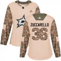 Wholesale Cheap Adidas Stars #36 Mats Zuccarello Camo Authentic 2017 Veterans Day Women's Stitched NHL Jersey